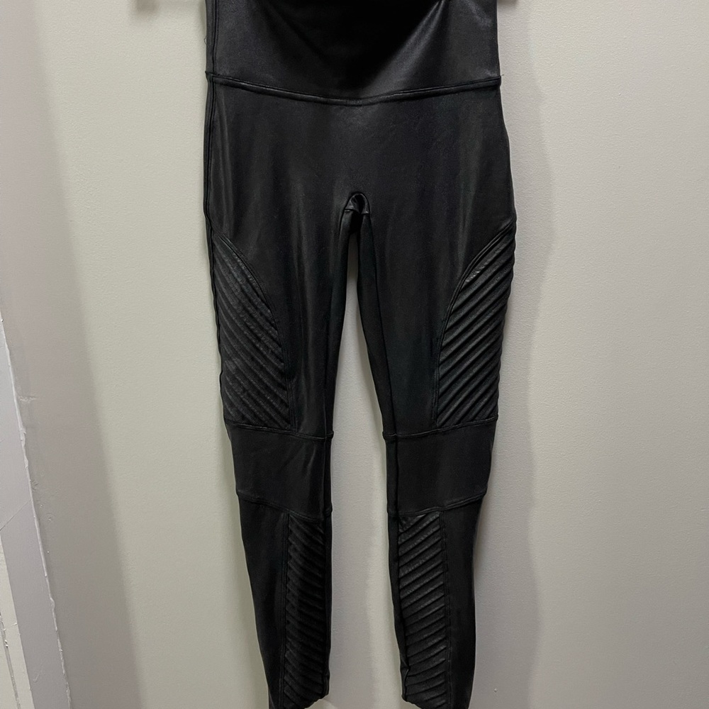 SPANX leather moto leggings